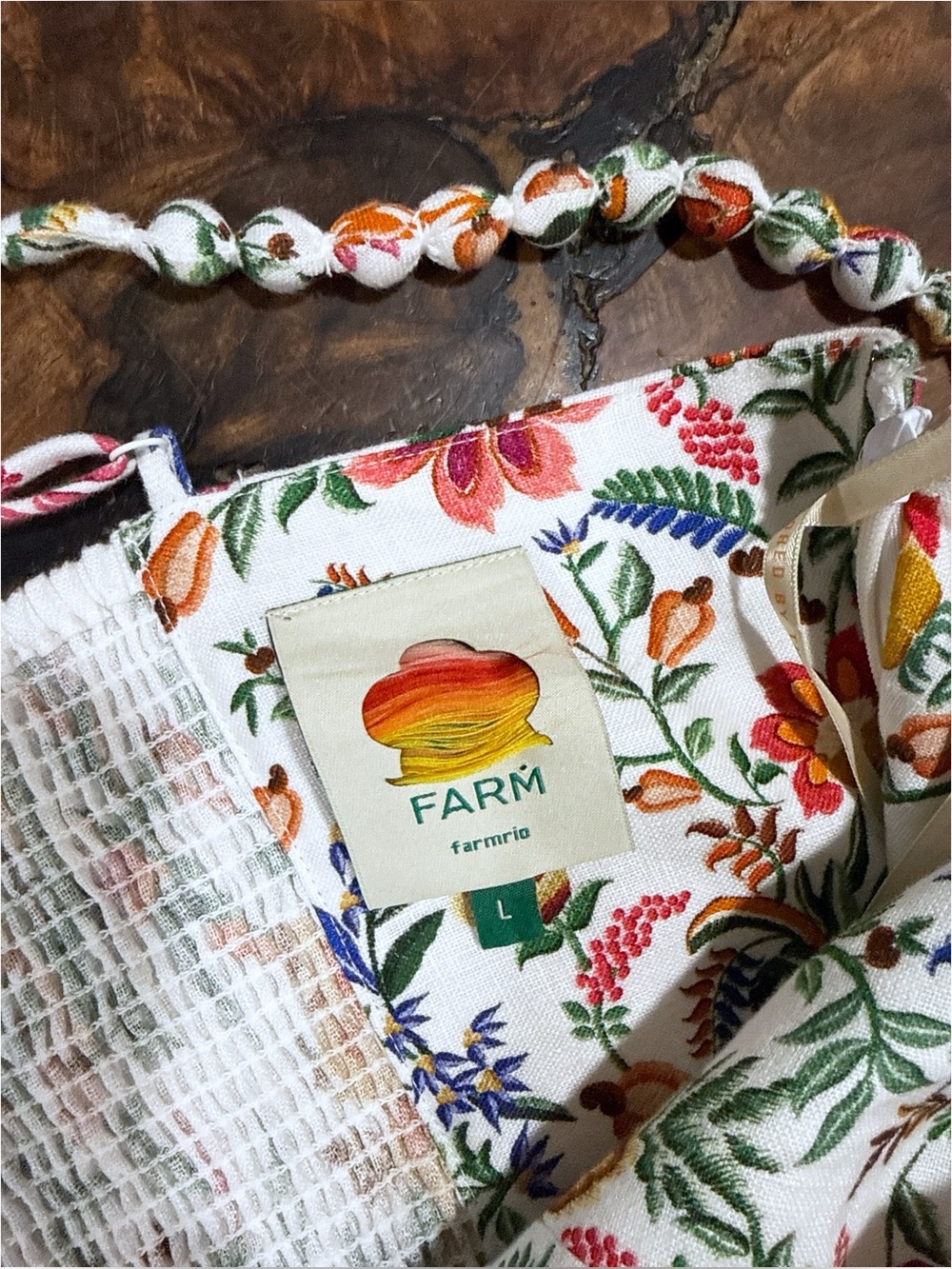 EUC FARM Rio Delicate Forest Macaw Parrot Birds Belted Boho 100% Linen Romper L - Picture 3 of 15